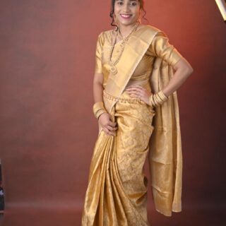 nita ambani golden saree