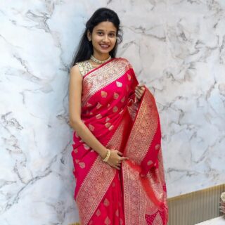 Banarsai Golden Zari Saree