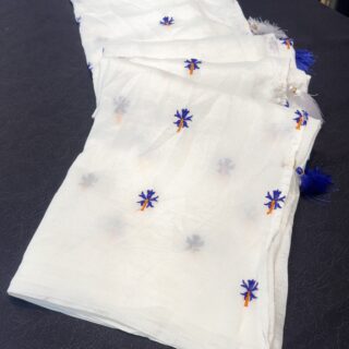 cotton white saree #jh34
