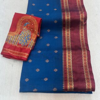 New saree with Work blouse #jh76