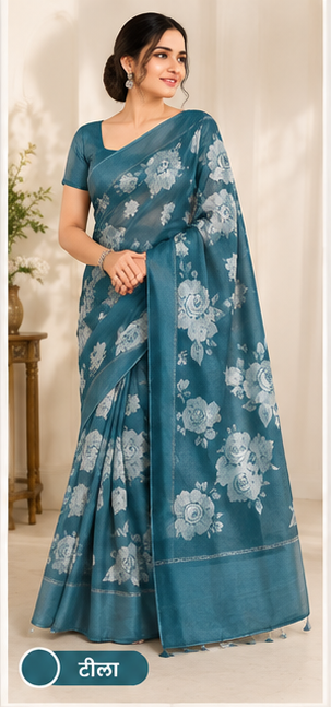 Silk saree #jh100 - Image 4
