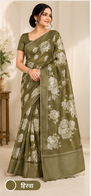 Silk saree #jh100 - Image 6