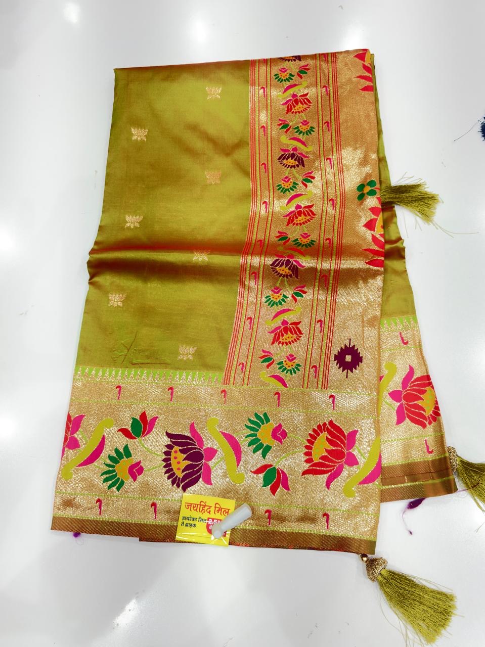 Lotas border saree #jh109 - Image 4
