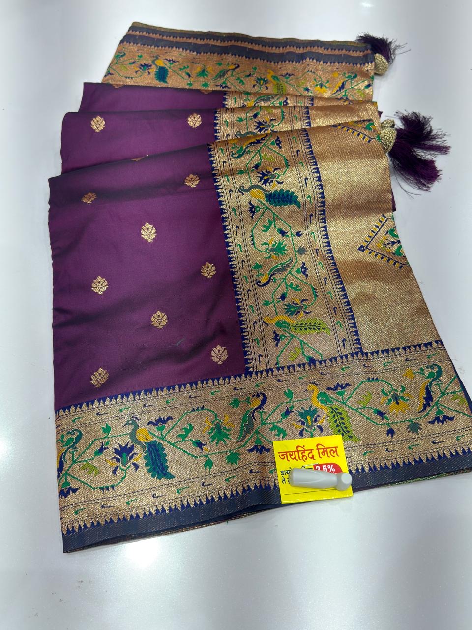 Lotas border saree #jh109 - Image 11