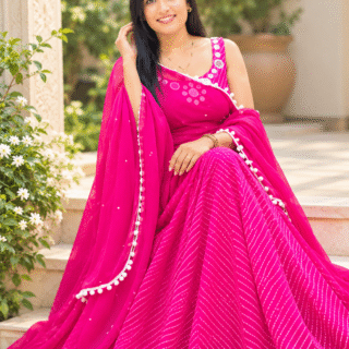 lehriya anarkali pattern #jh111